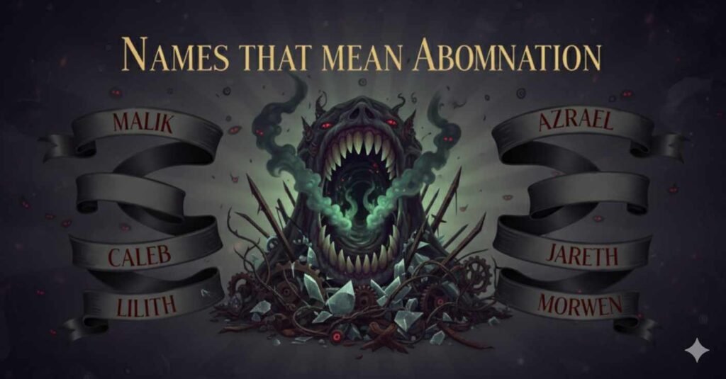 Names That Mean Abomination