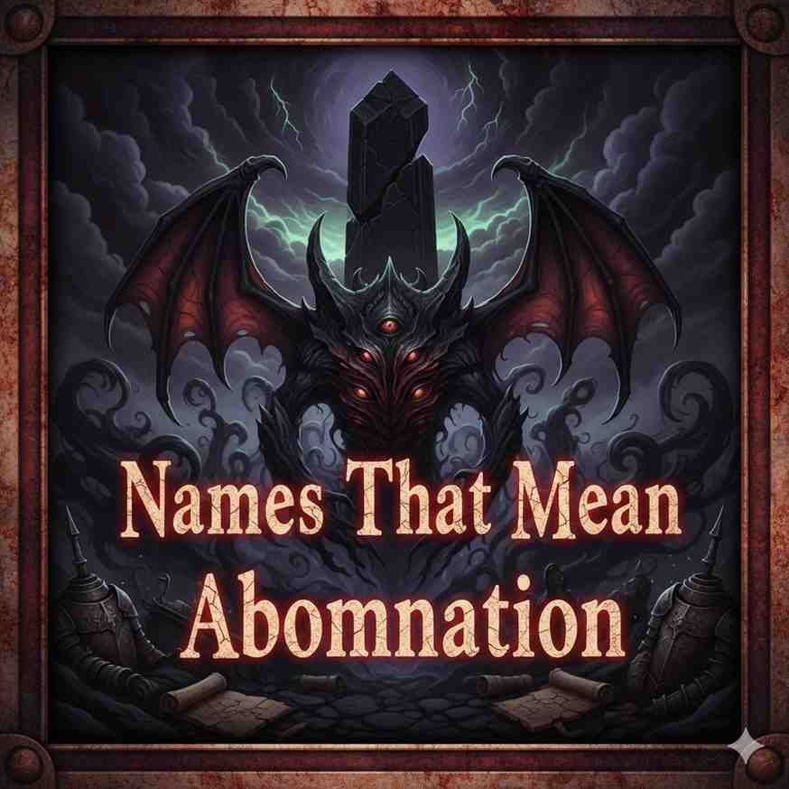 Names That Mean Abomination