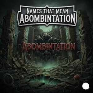 Names That Mean Abomination