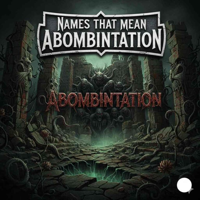 Names That Mean Abomination