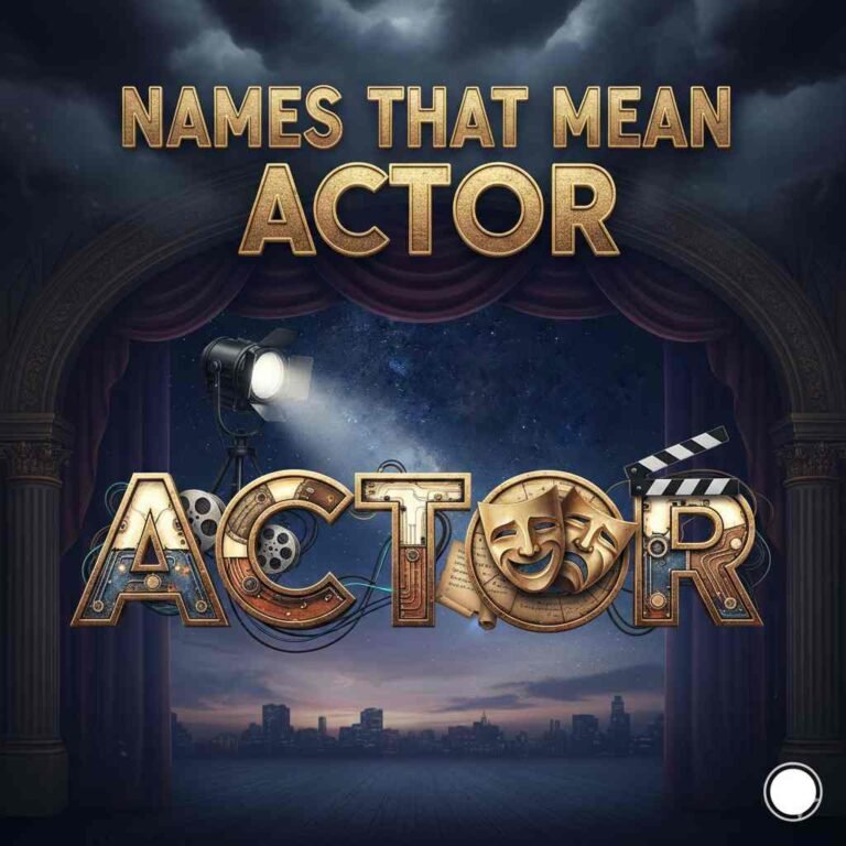 Names That Mean Actor