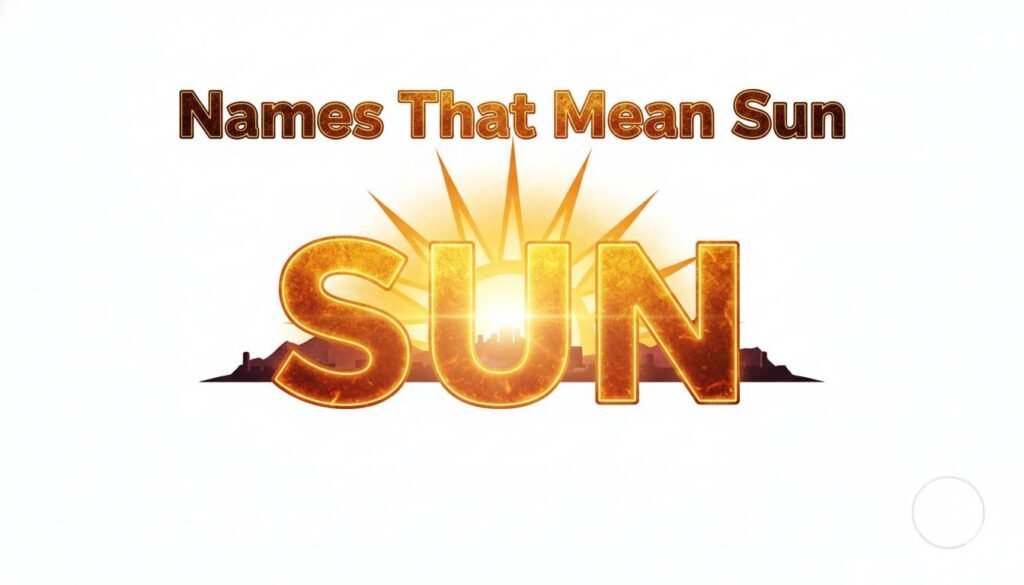 Names That Mean Sun