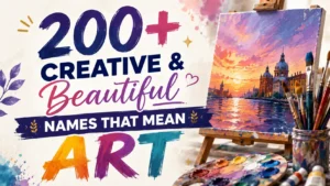 200+ Creative & Beautiful Names That Mean Art