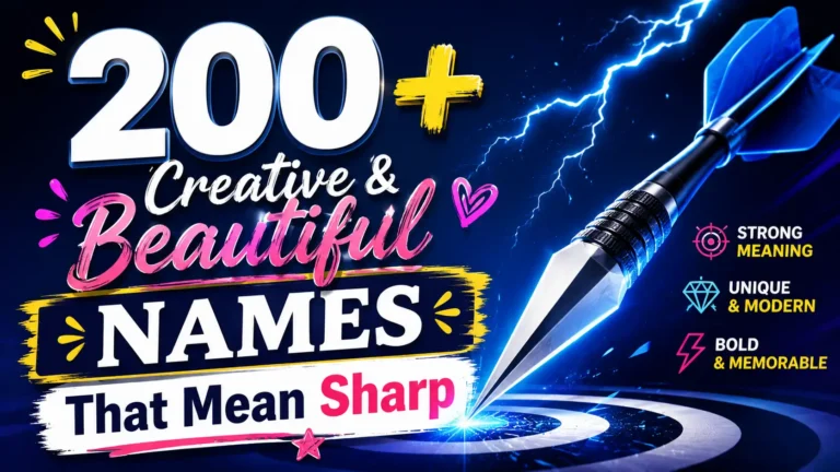 200+ Creative & Beautiful Names That Mean Sharp