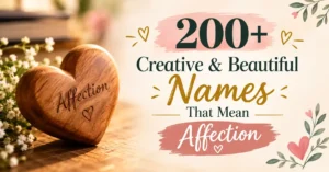200+ Creative & Beautiful Names That Mean Affection