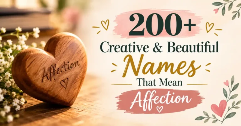 200+ Creative & Beautiful Names That Mean Affection