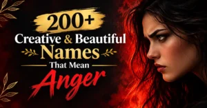 200+ Creative & Beautiful Names That Mean Anger