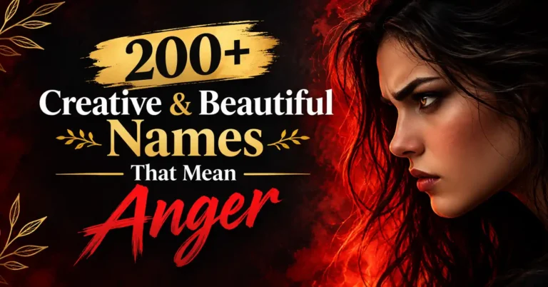 200+ Creative & Beautiful Names That Mean Anger