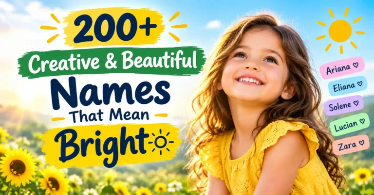 200+ Creative & Beautiful Names That Mean Bright