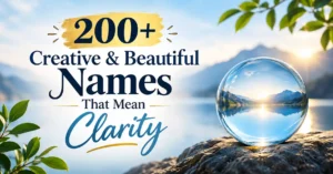 200+ Creative & Beautiful Names That Mean Clarity