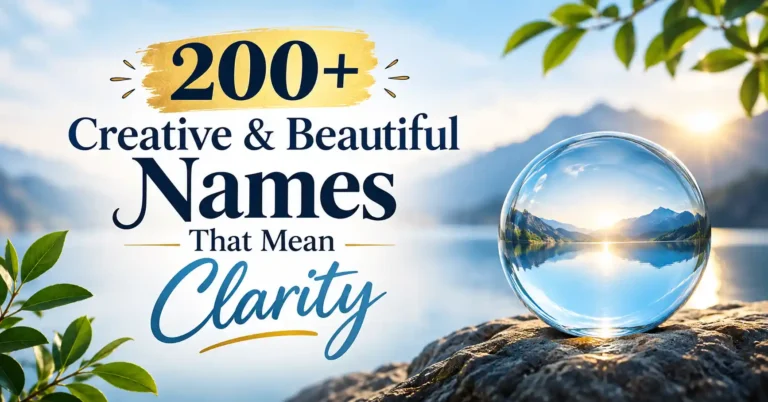 200+ Creative & Beautiful Names That Mean Clarity