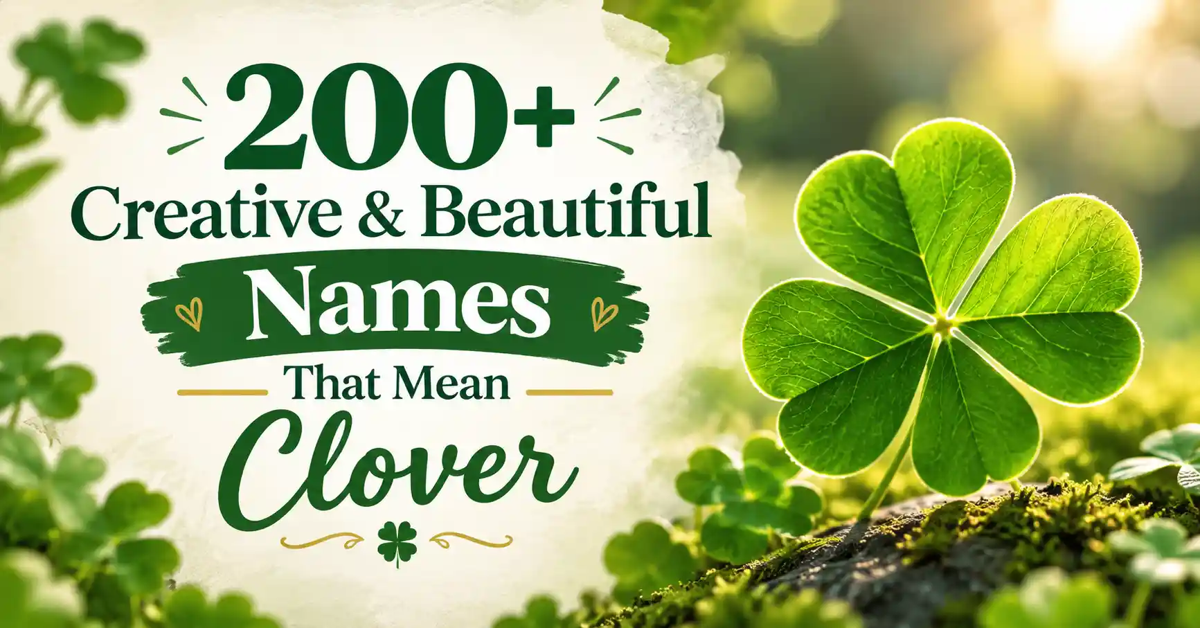 200+ Creative & Beautiful Names That Mean Clover