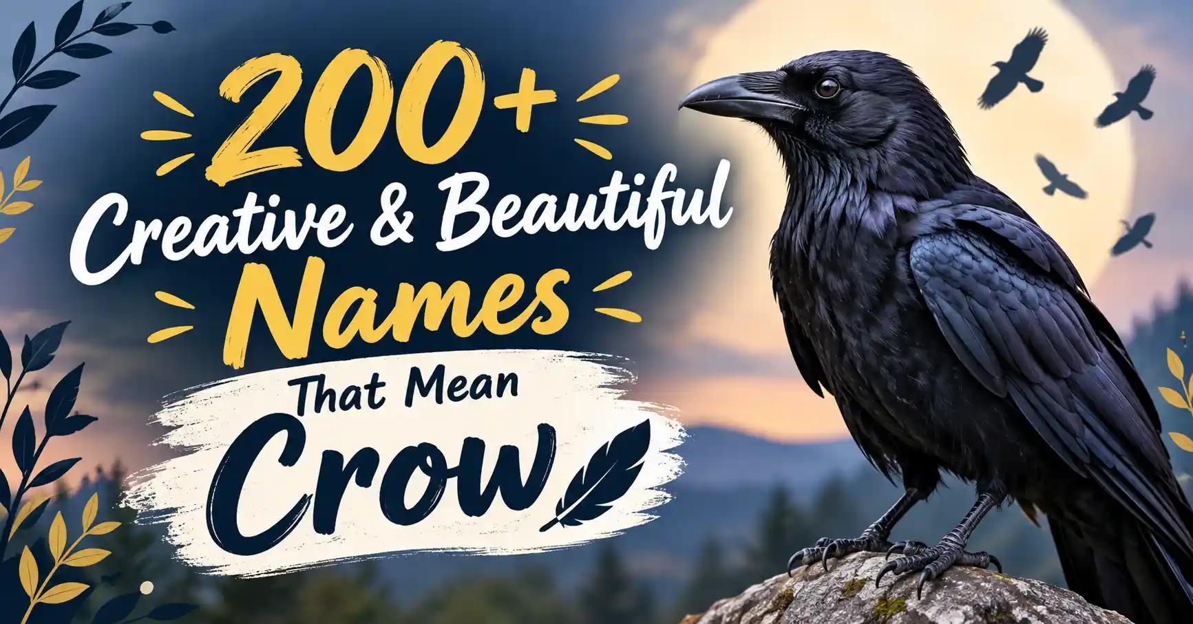 200+ Creative & Beautiful Names That Mean Crow