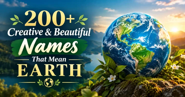 200+ Creative & Beautiful Names That Mean Earth