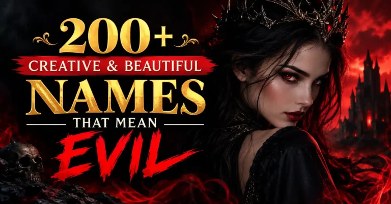 200+ Creative & Beautiful Names That Mean Evil