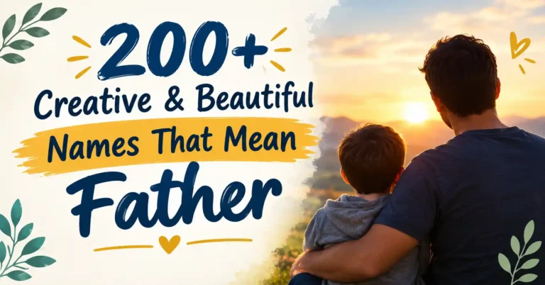 200+ Creative & Beautiful Names That Mean Father