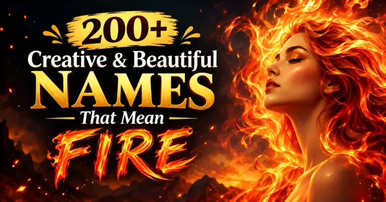 200+ Creative & Beautiful Names That Mean Fire