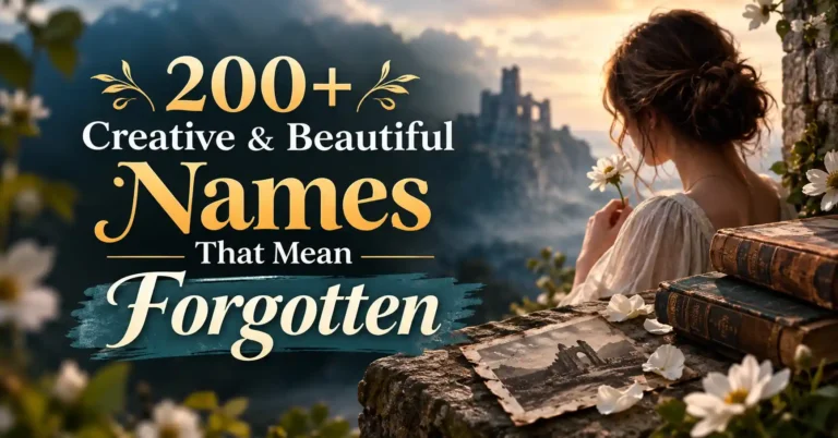200+ Creative & Beautiful Names That Mean Forgotten