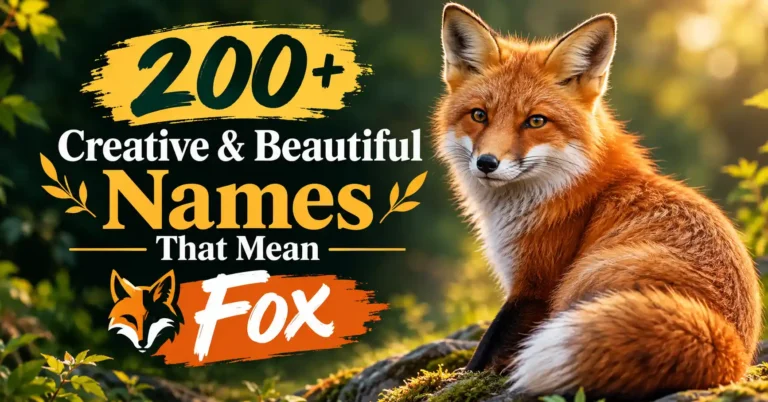 200+ Creative & Beautiful Names That Mean Fox