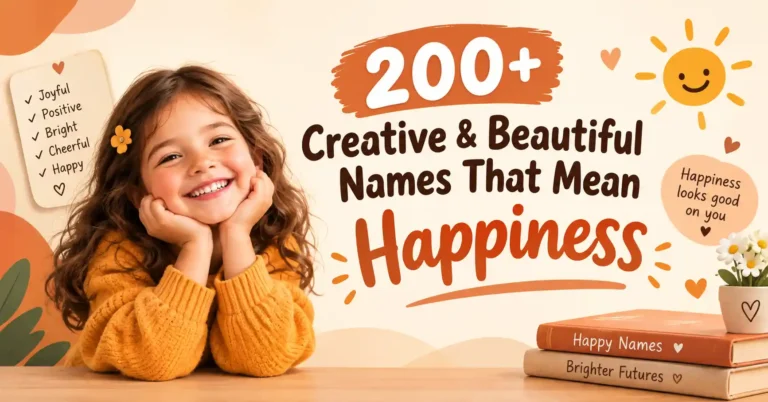 200+ Creative & Beautiful Names That Mean Happiness