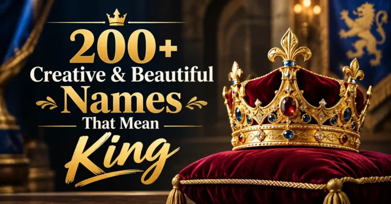 200+ Creative & Beautiful Names That Mean King