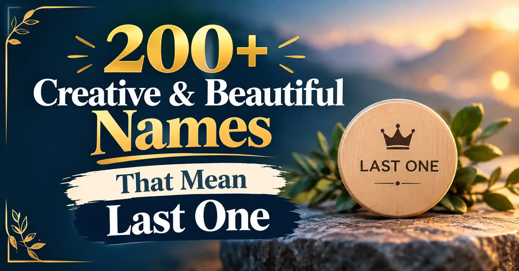 200+ Creative & Beautiful Names That Mean Last One
