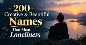 200+ Creative & Beautiful Names That Mean Loneliness