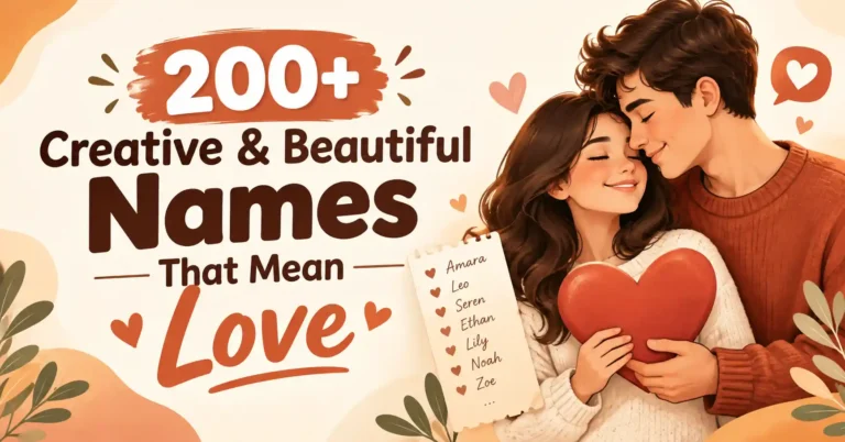 200+ Creative & Beautiful Names That Mean Love