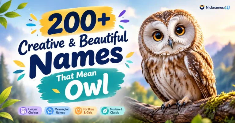 200+ Creative & Beautiful Names That Mean Owl