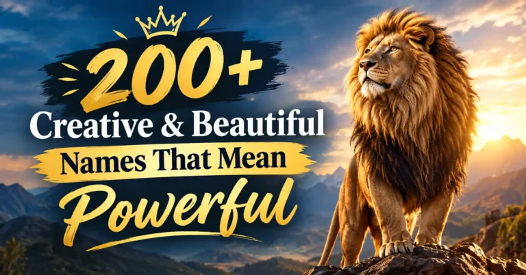 200+ Creative & Beautiful Names That Mean Powerful