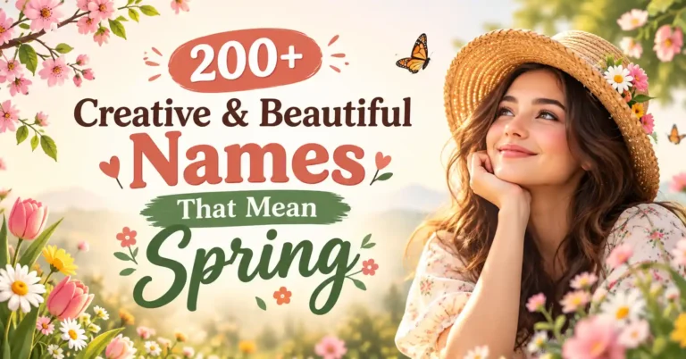200+ Creative & Beautiful Names That Mean Spring