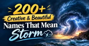 200+ Creative & Beautiful Names That Mean Storm