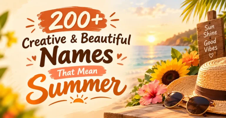200+ Creative & Beautiful Names That Mean Summer