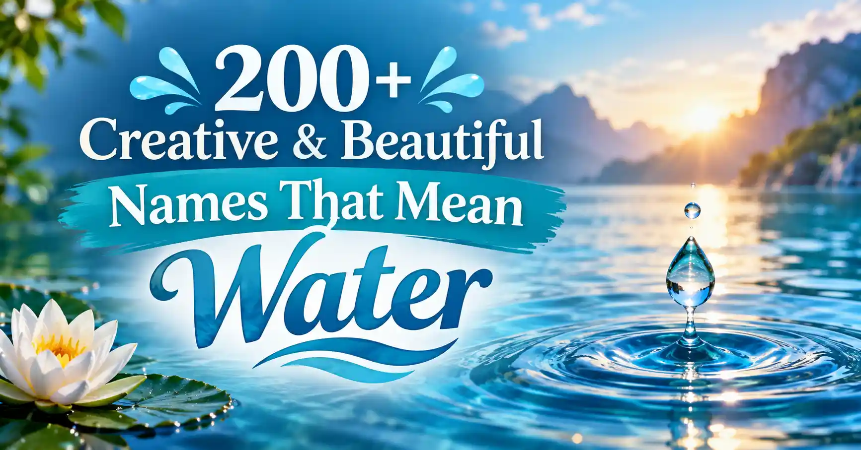 200+ Creative & Beautiful Names That Mean Water