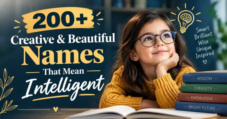 200+ Creative & Beautiful Names That Mean Intelligent