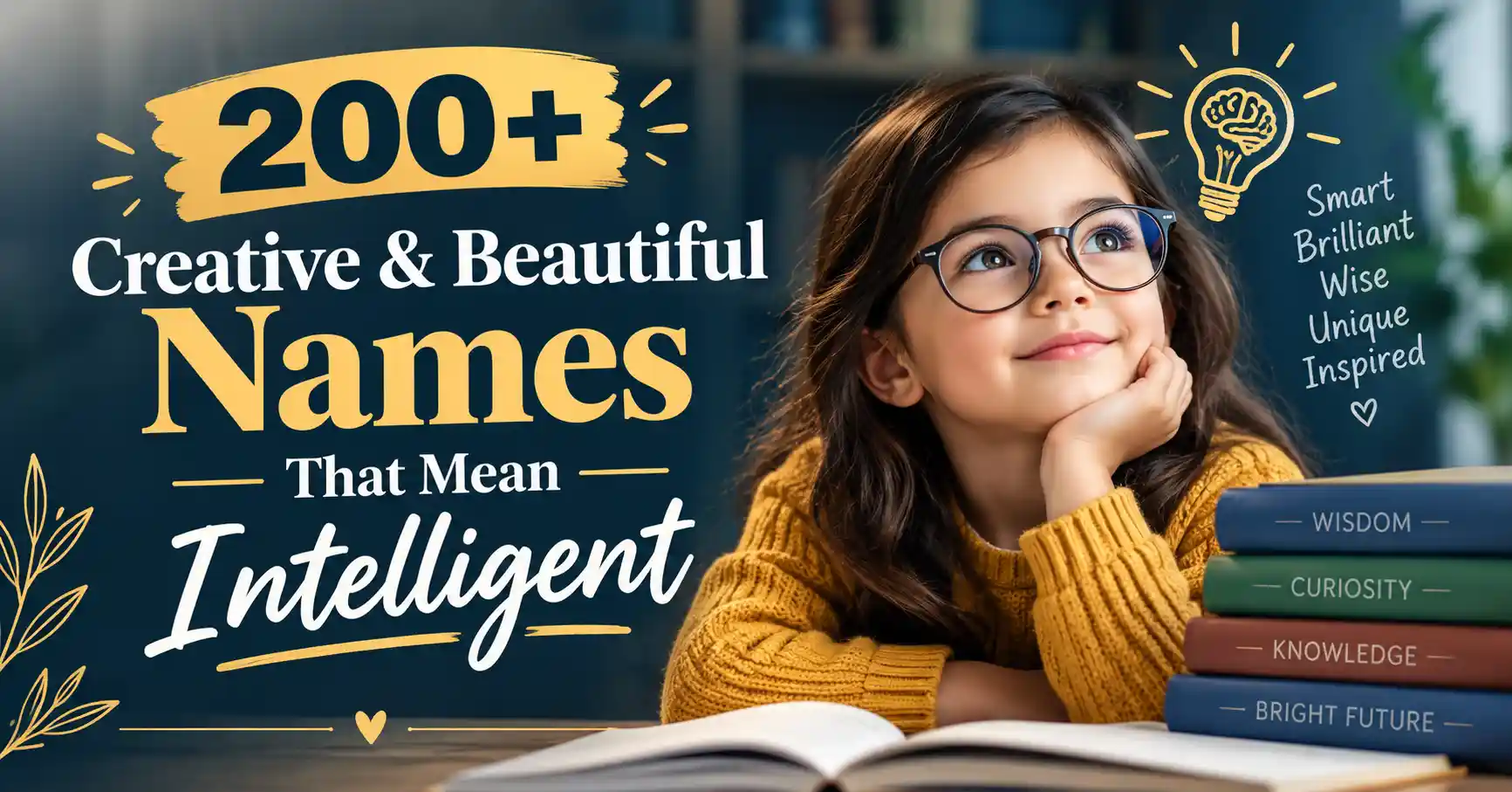 200+ Creative & Beautiful Names That Mean Intelligent