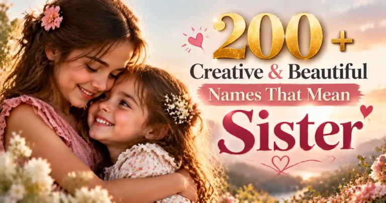 200+ Creative & Beautiful Names That Mean Sister